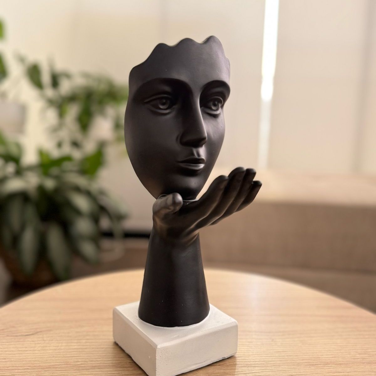 GENERICO - Adorno Escultura de Cara Decor 11x15x32 cm