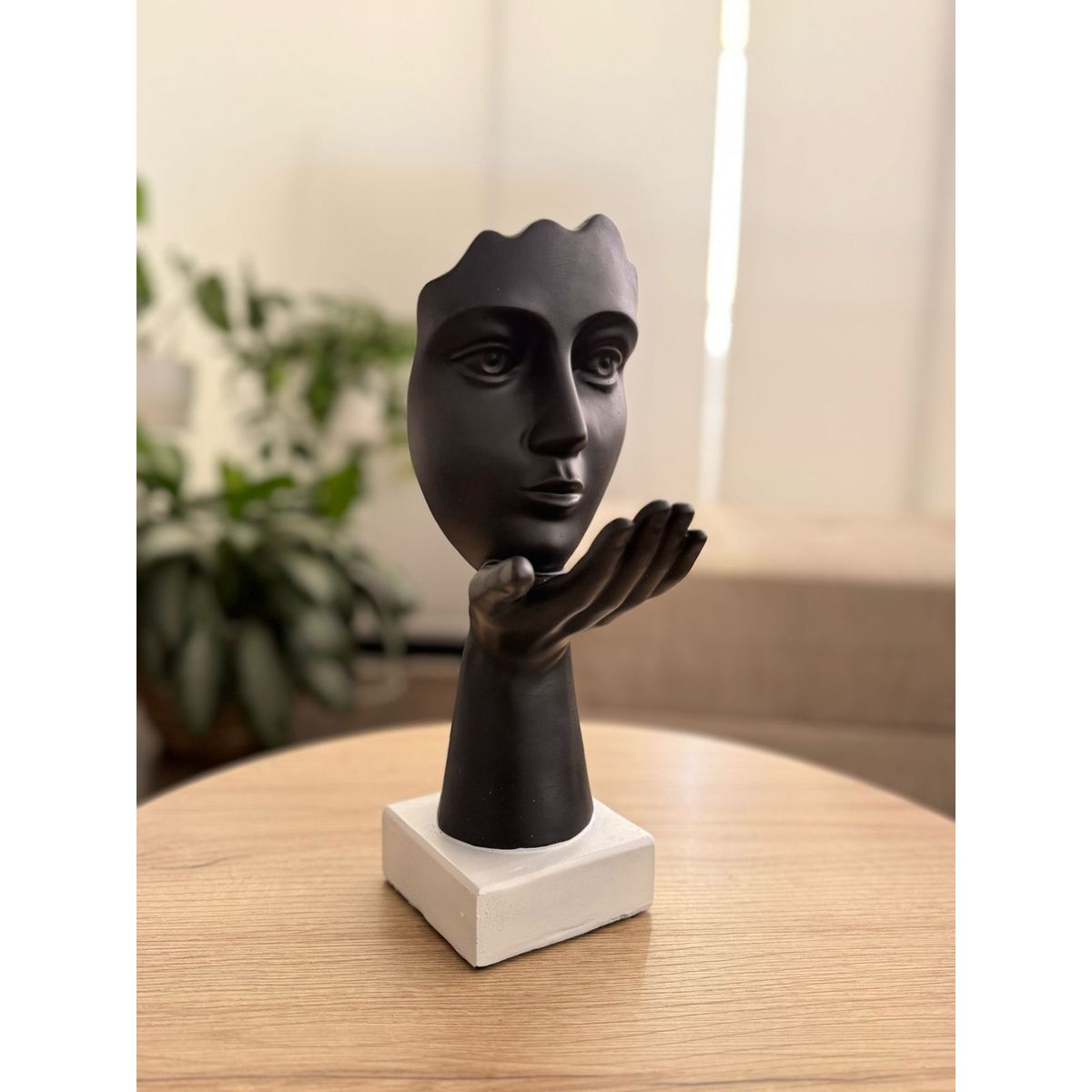 GENERICO - Adorno Escultura de Cara Decor 11x15x32 cm