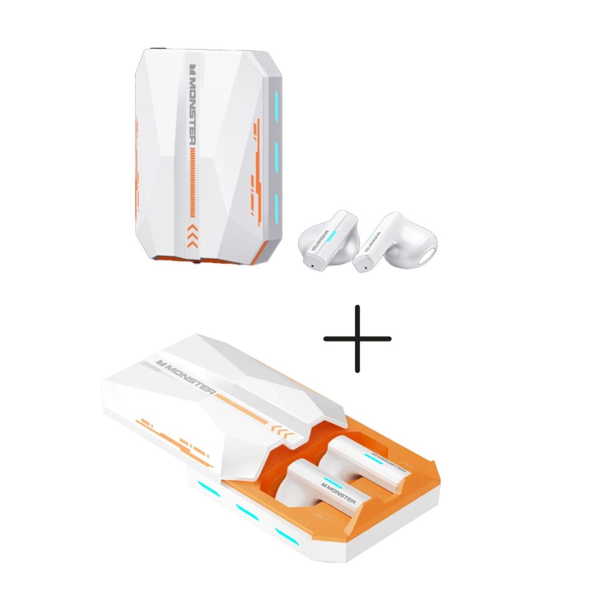 MONSTER - Audífonos Bluetooth Gamer Monster XKT11 Pack Por 2