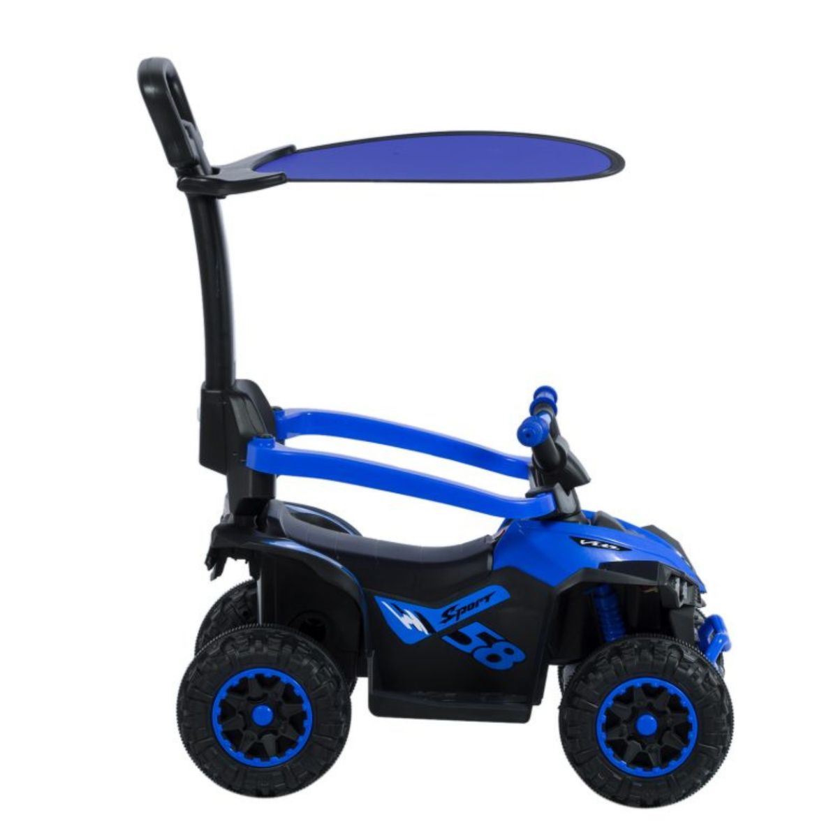 EBABY - Carrito Musical con Luces y Sombrilla Azul 357