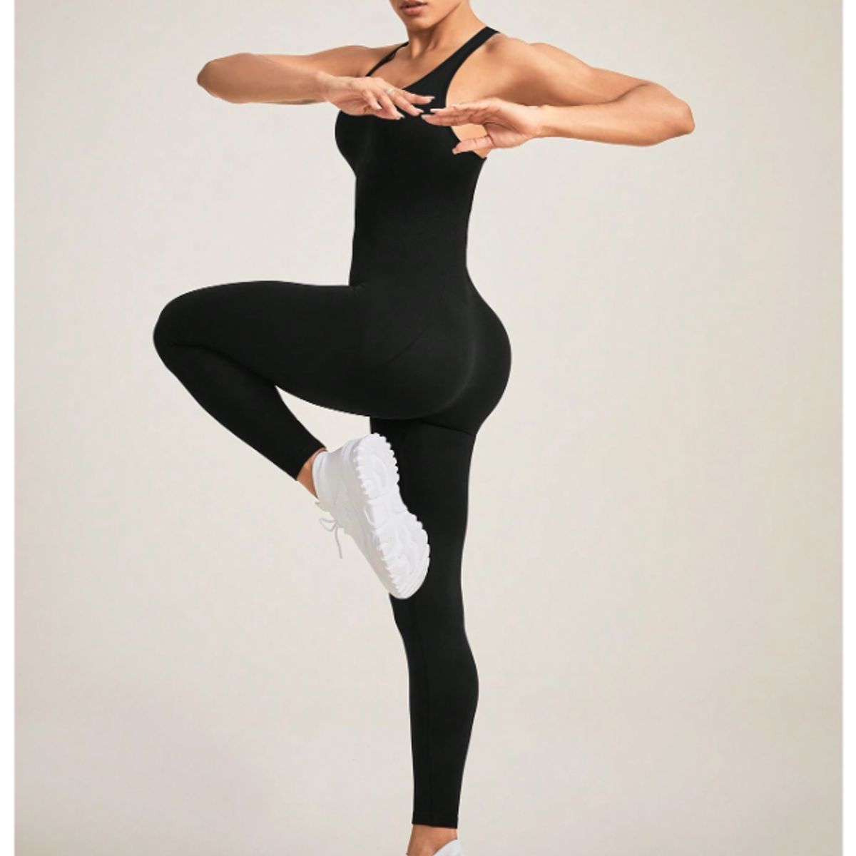 GENERICO - ENTERIZO DEPORTIVO LEGGIN Y MANGA CERO NEGRO