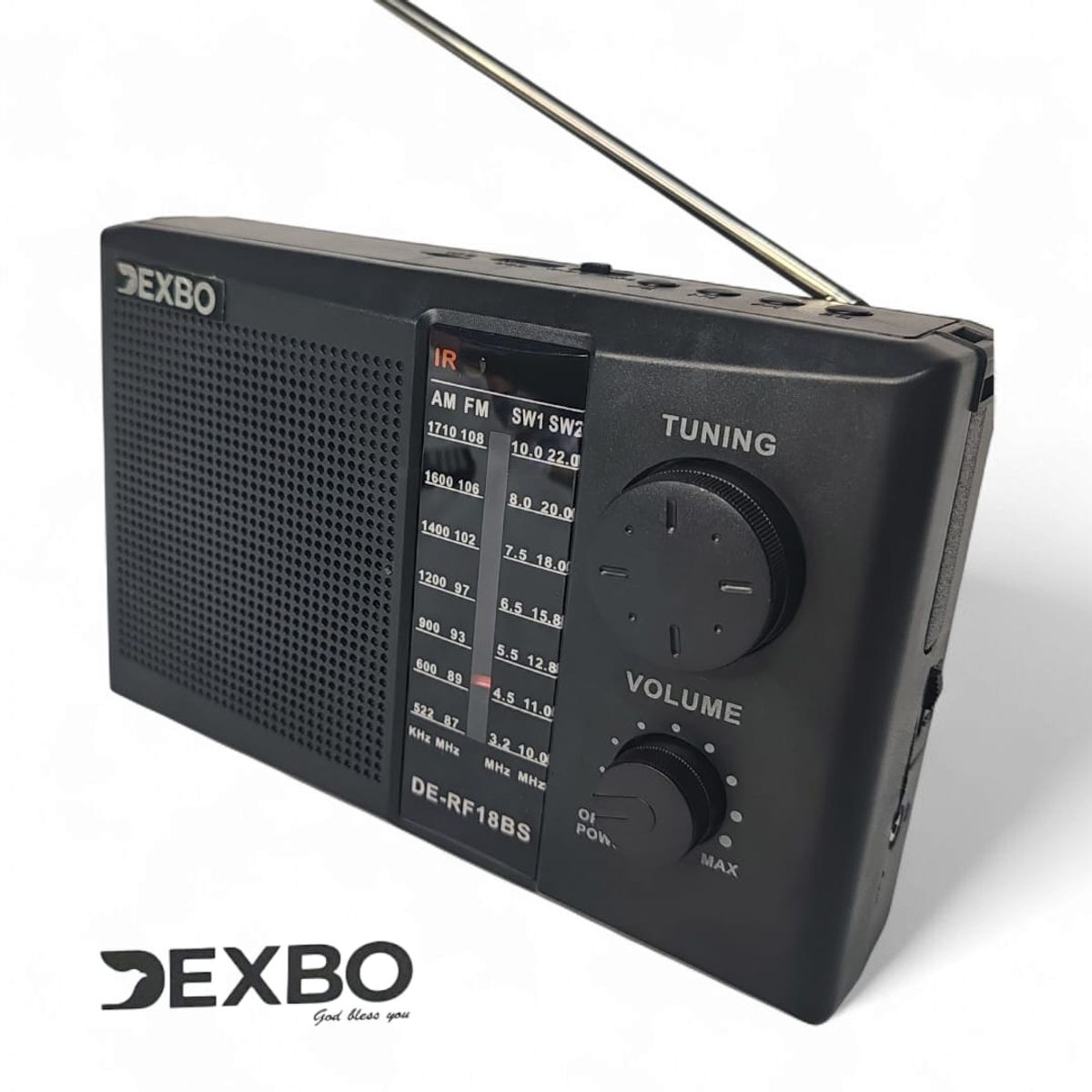 GENERICO - Radio Portatil FM AM Pila y a Corriente con Panel Solar