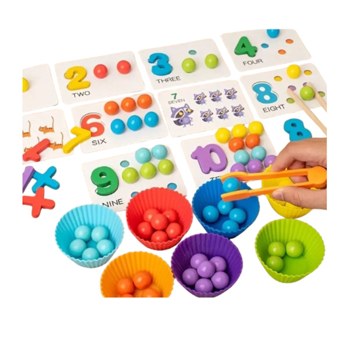 GENERICO - Combo Montessori Educativo 3 en 1 – Matemáticas, Lógica y Lectura Bilingüe