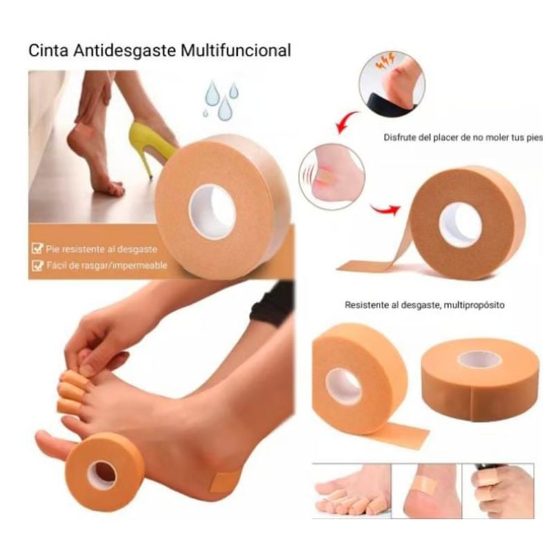 GENERICO - Pack 2 Rollo de cinta protectora para el cuidado de pies