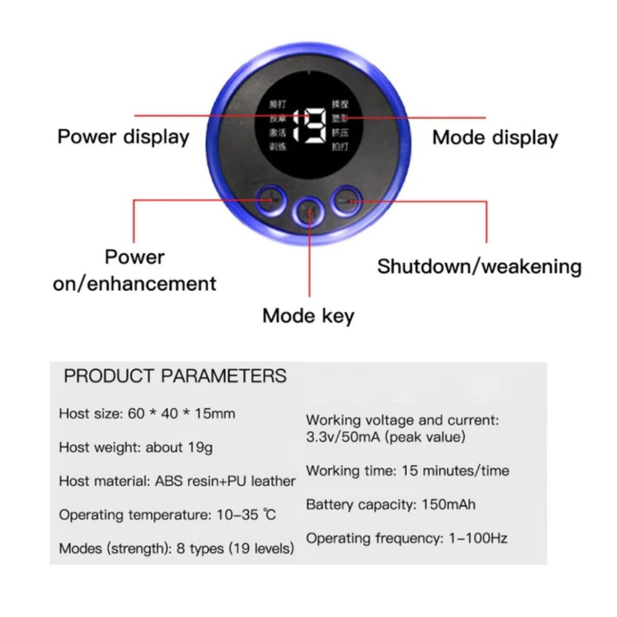 GENERICO - Masajeador Eléctrico para Cuello y Espalda Estimulador Muscular