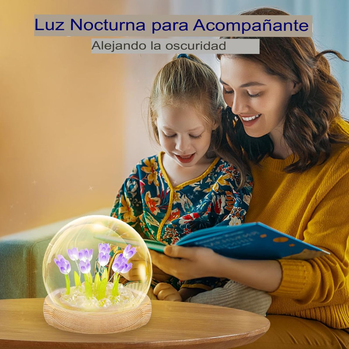 GENERICO - LÁMPARA ESFERA 3D DE TULIPANES LUCES NOCTURNAS PARA ARMAR MORADO