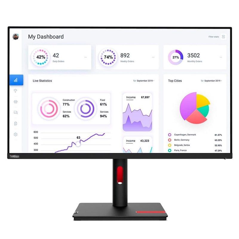 LENOVO - Monitor Lenovo ThinkVision S22i-30 215 WLED IPS Full HD 75Hz HDMIVGA Color Raven Black Storm Grey