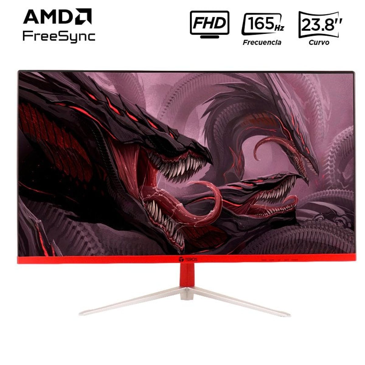 TEROS - Monitor Curvo Gaming TEROS TE-2471G 238 FHD VA 165Hz 2ms HDMI DisplayPort FreeSync