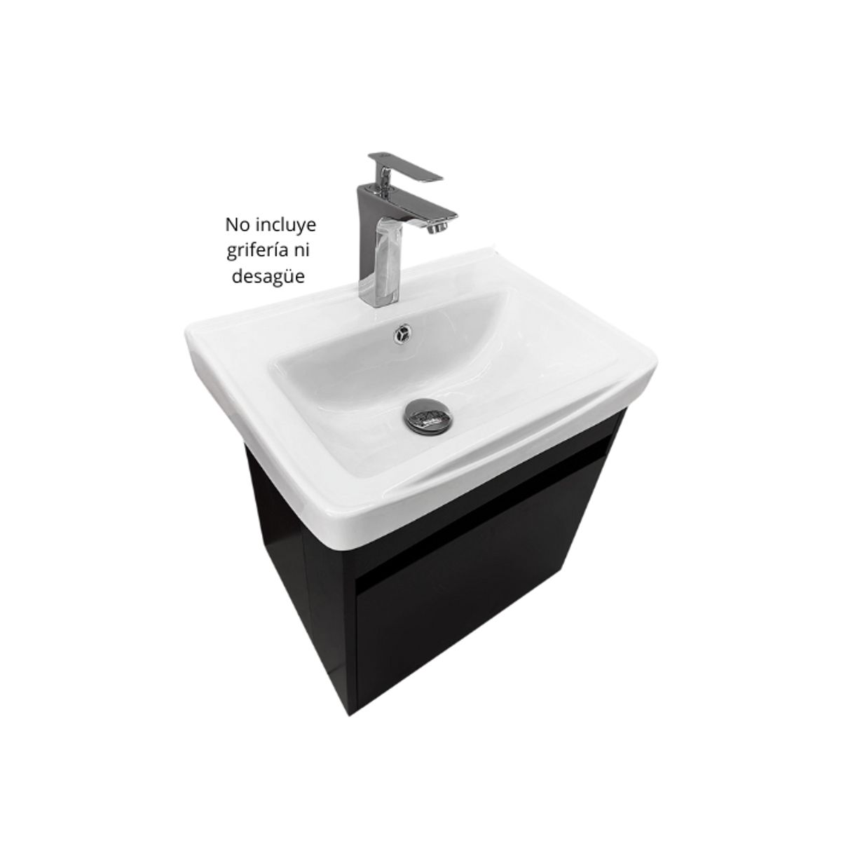 XM - LAVATORIO DE LOZA CON CAJÓN NEGRO CON BLANCO YTAC5036-71