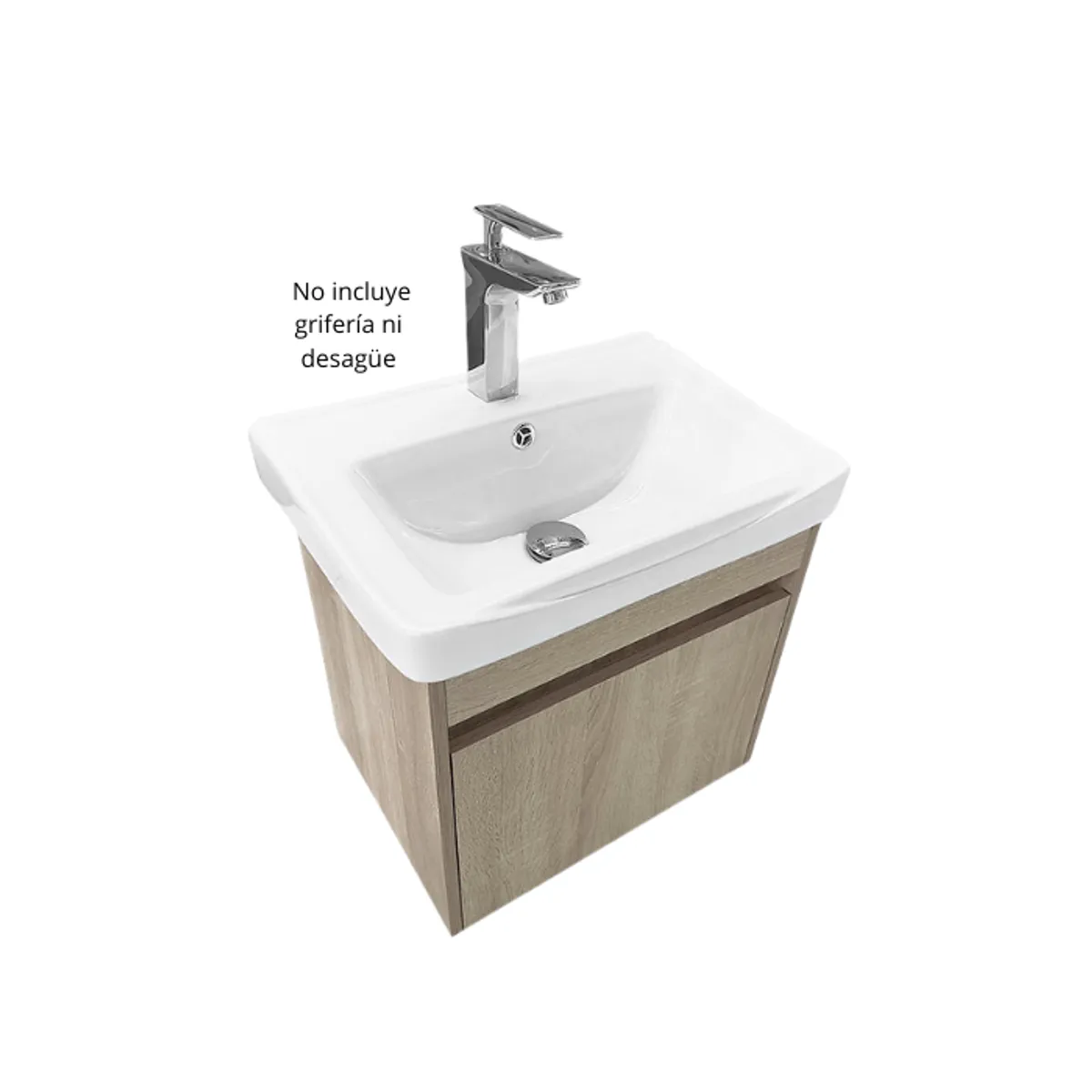 XM - LAVATORIO DE LOZA CON CAJÓN MADERA CON BLANCO YTAC5036-75