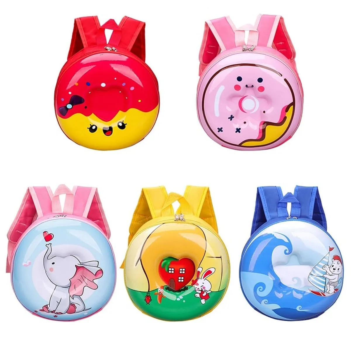 ITELSISTEM - Mochila Infantil Inicial Impermeable Escolar Pink Itelsistem Donuts