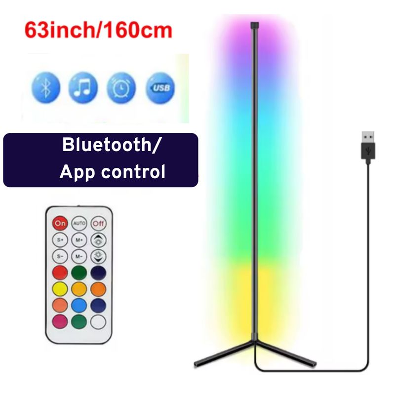 GENERICO - Lampara LED RGB Esquinera Smart Ritmica – Barra 158 Cm