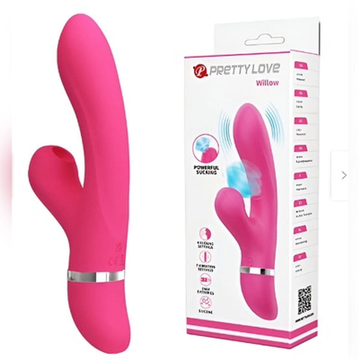 PRETTY LOVE - VIBRADOR SUCCIONADOR WILOW PRO
