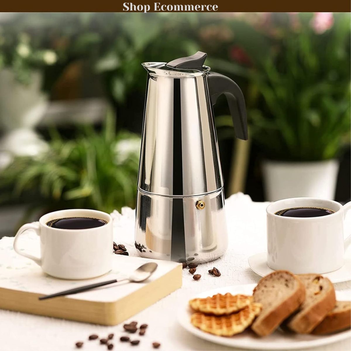 GENERICO - Cafetera moka  de acero 6 tz