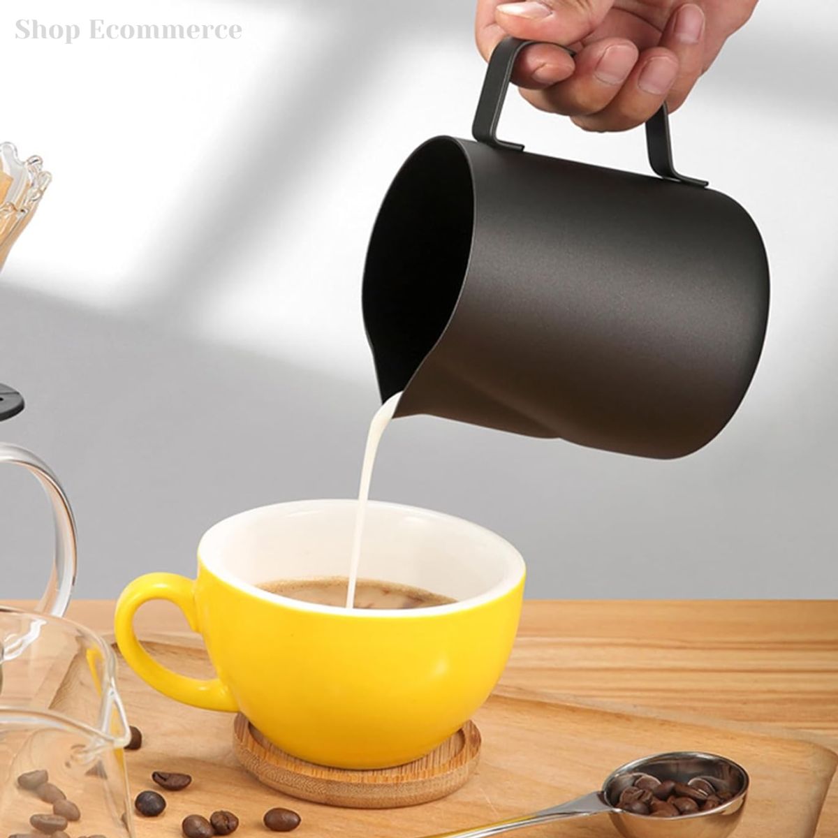 GENERICO - Jarra barista BLACK  600 ml