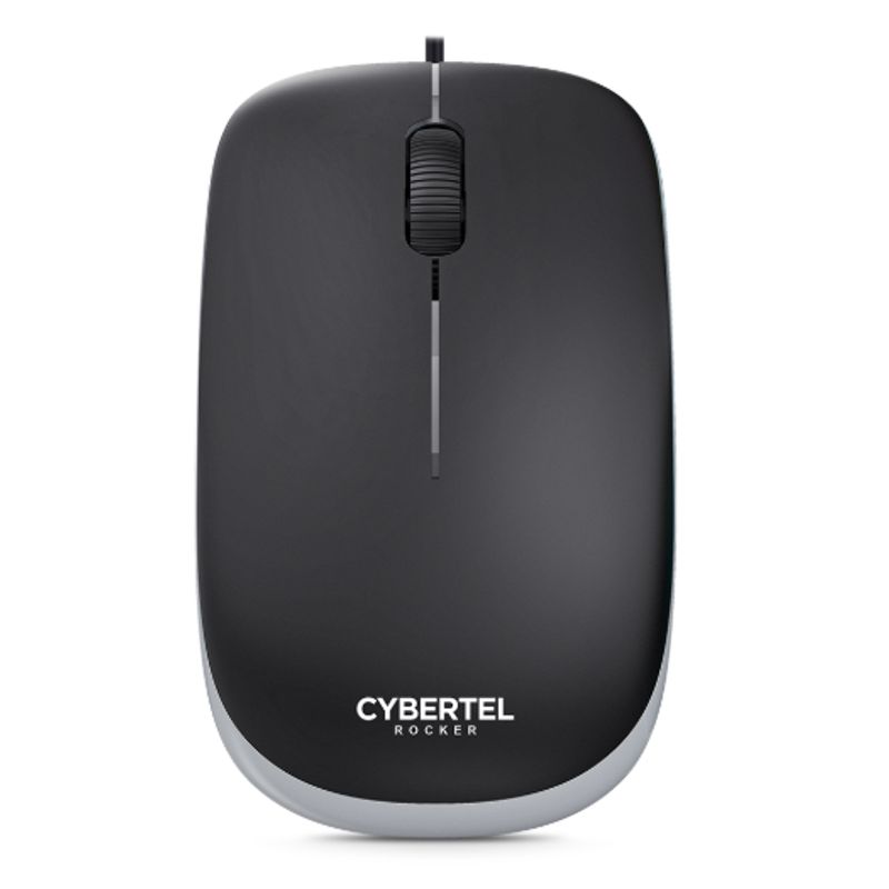 CYBERTEL - Mouse Office Alambrico ROCKER BLACK CYB M202 USB UV CYBERTEL