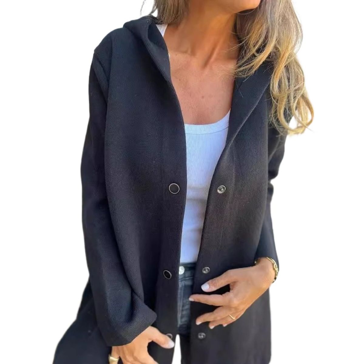 GIOIO - Gabardina Larga Mujer Elegante Abrigo Moda Invierno