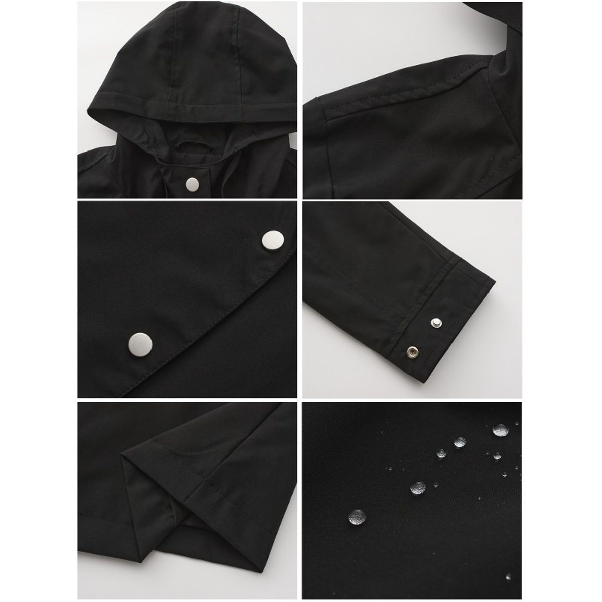 GIOIO - Chaqueta mujer impermeable ligera con capucha holgada casual