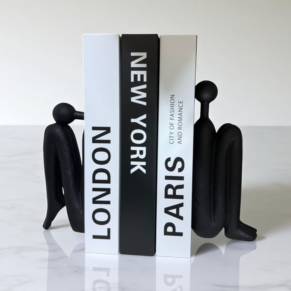 CONCEPTS LIFE - Sujeta Libros Pareja Decor 19x05x23 cm