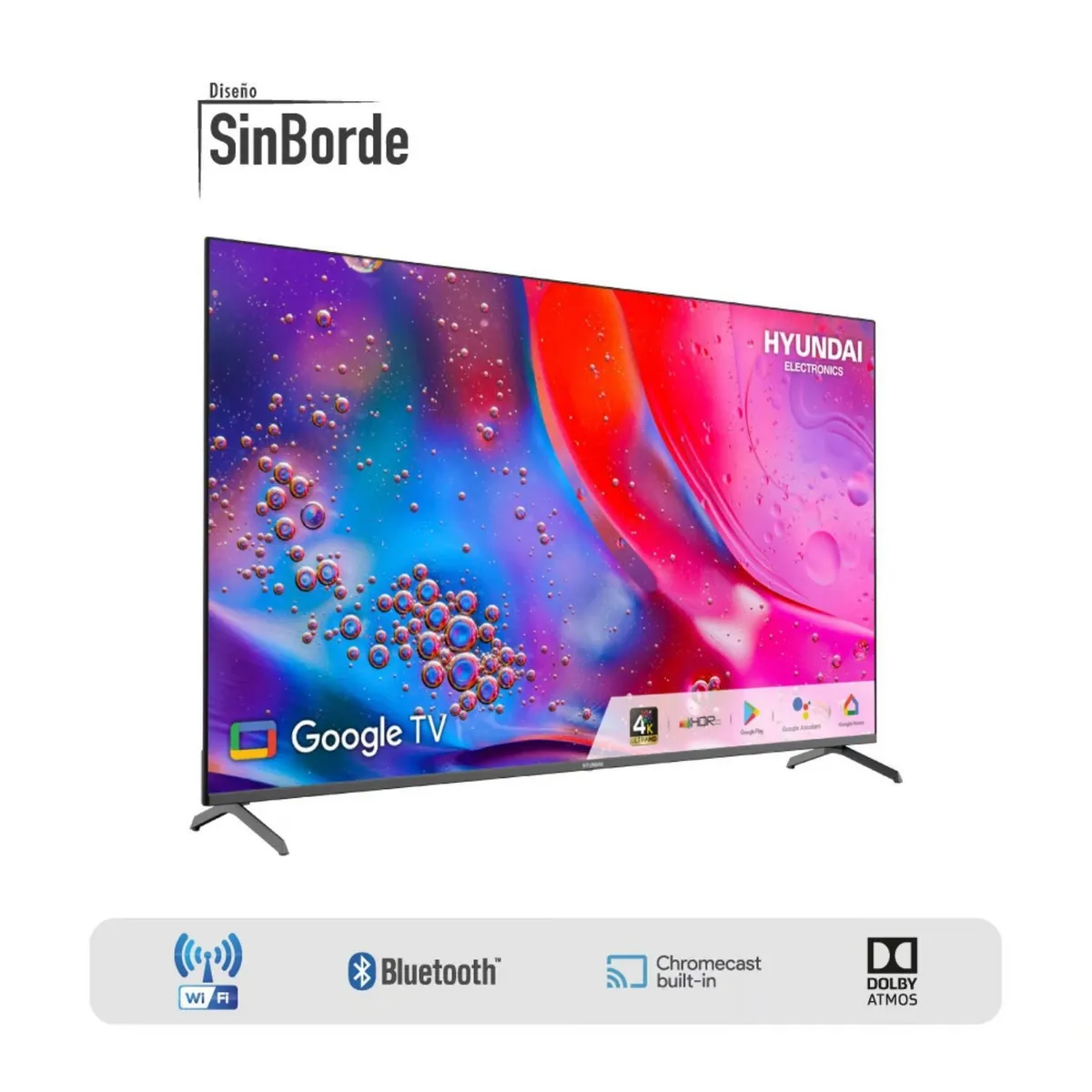 HYUNDAI - Televisor Hyundai LED 55 4K UHD Google TV HYLED5524G4KM