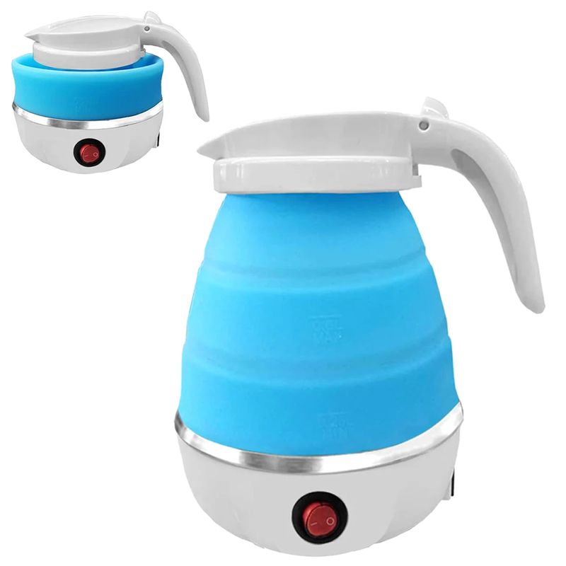 GENERICO - Hervidor Azul De Agua Eléctrico Plegable De Silicona 1L