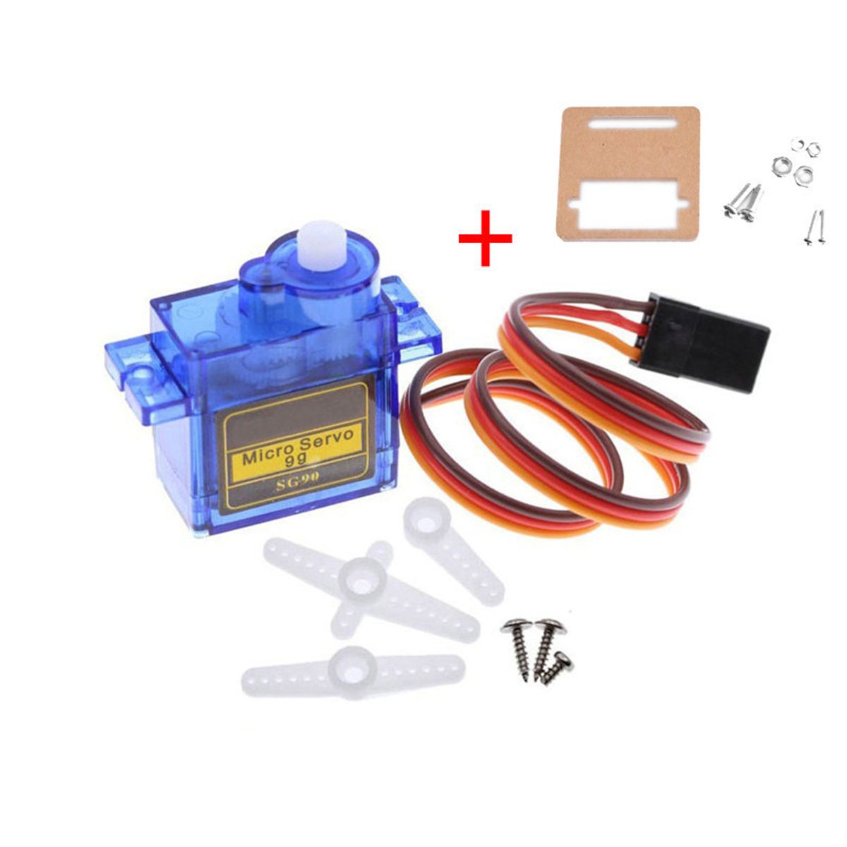 GENERICO - Servomotor Micro Servo 9g Sg90 Arduino Pic Raspberry Pi y Base Soporte