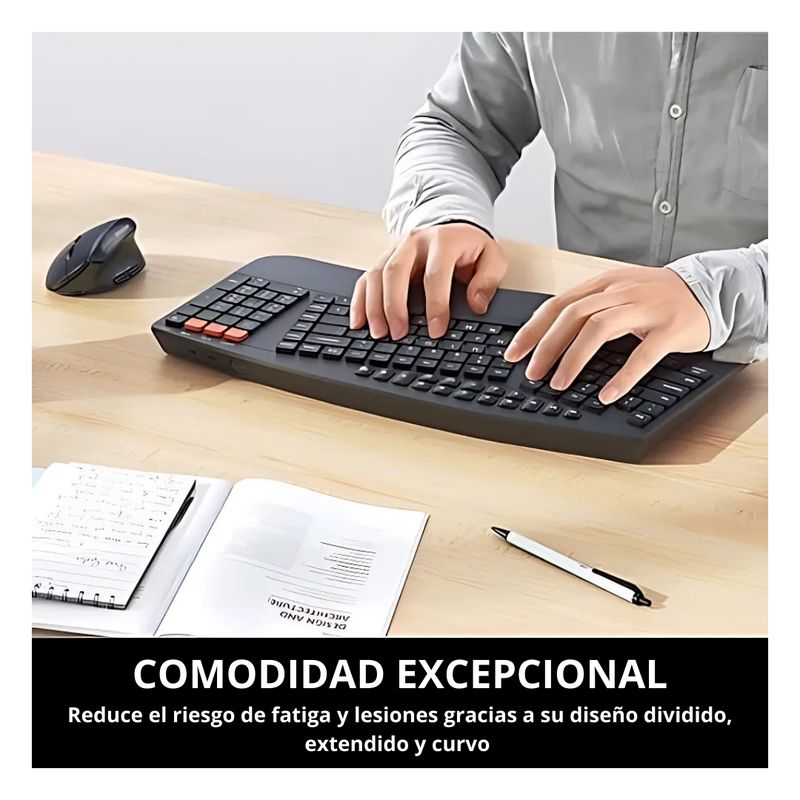 MEETION - Combo Teclado con Mouse recargable MEETION Director B