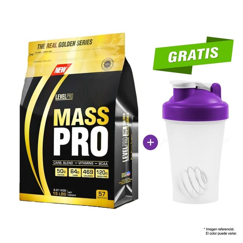 LEVEL PRO - Proteína Level Pro Mass Pro 6.81 kg Vainilla + Shaker