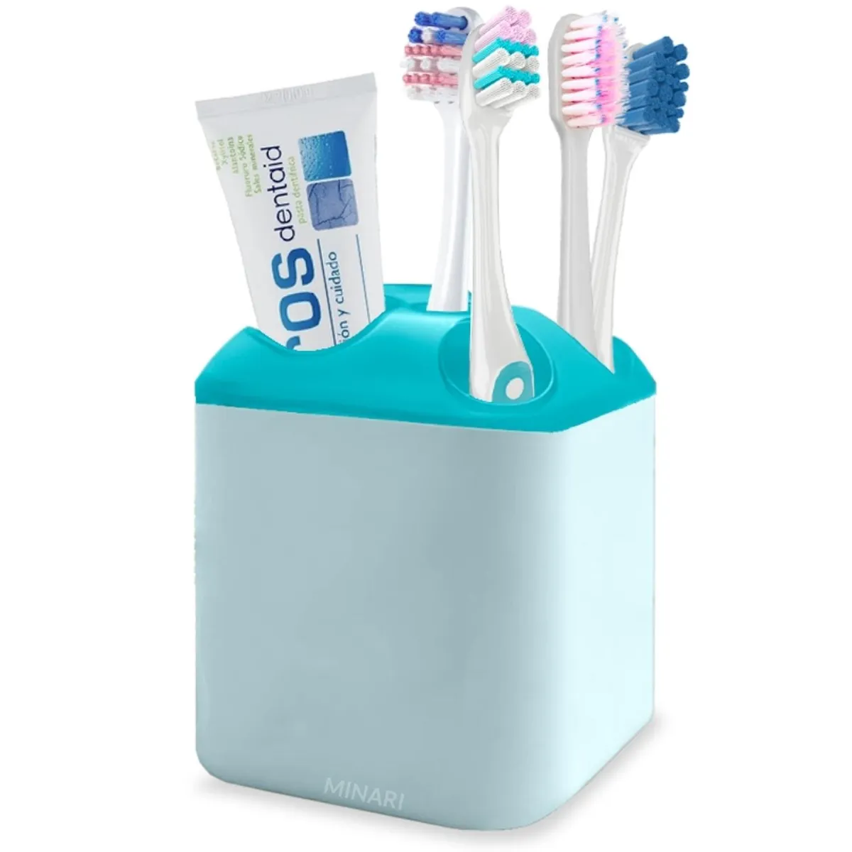 MINARI - Organizador de Cepillos de Dientes Accesorios de Baño Celeste C20