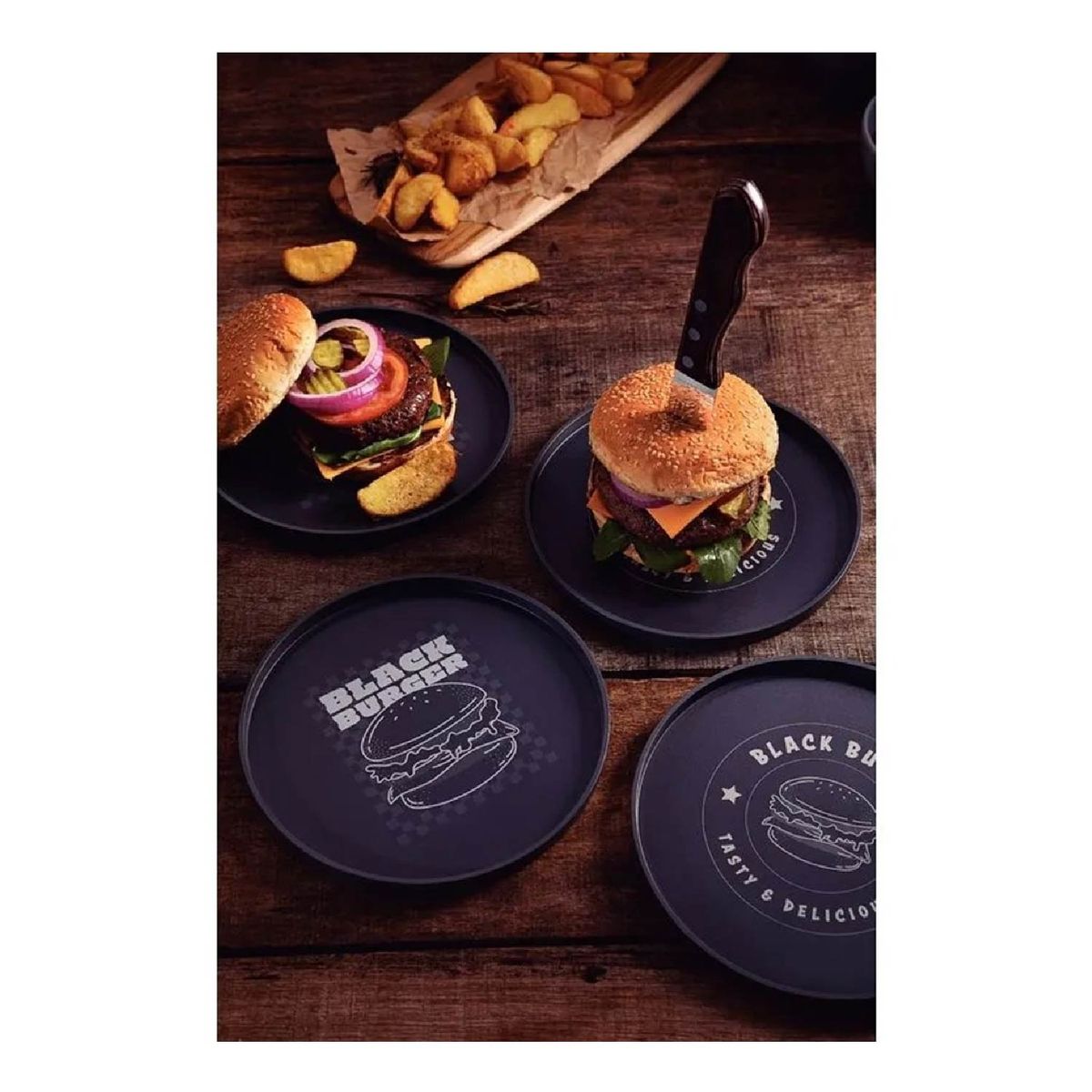 TRAMONTINA - Plato TRAMONTINA Black Burger