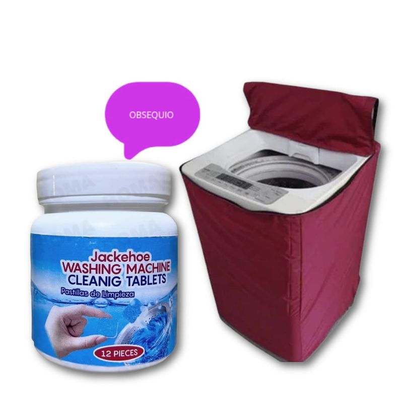 GENERICO - Funda de Lavadora Vino 16-22 kg + Limpiador de Lavadora