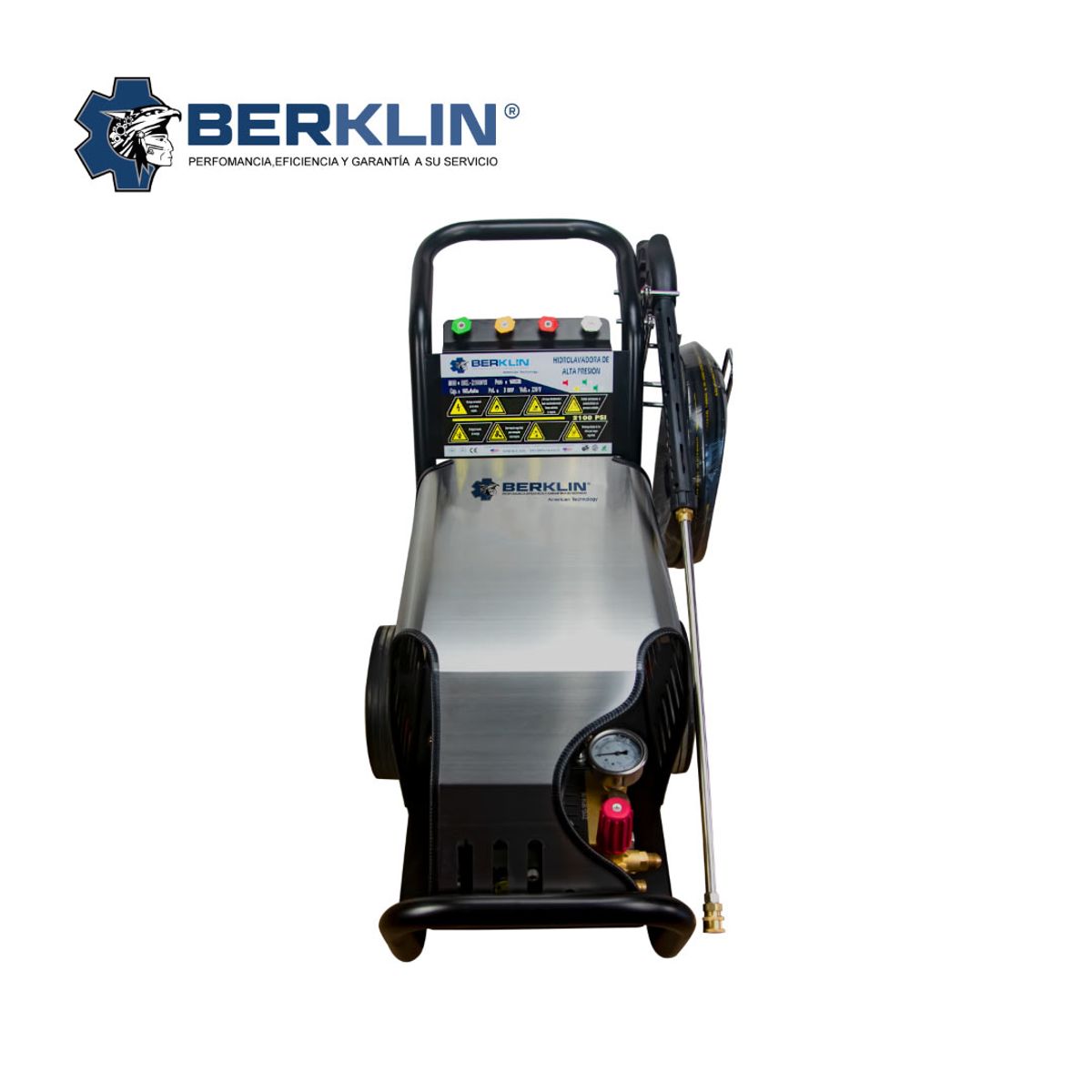 BERKLIN - HIDROLAVADORA DE ALTA PRESIÓN 2900PSI CON CUBIERTA ACERO 5 5HP - 380V