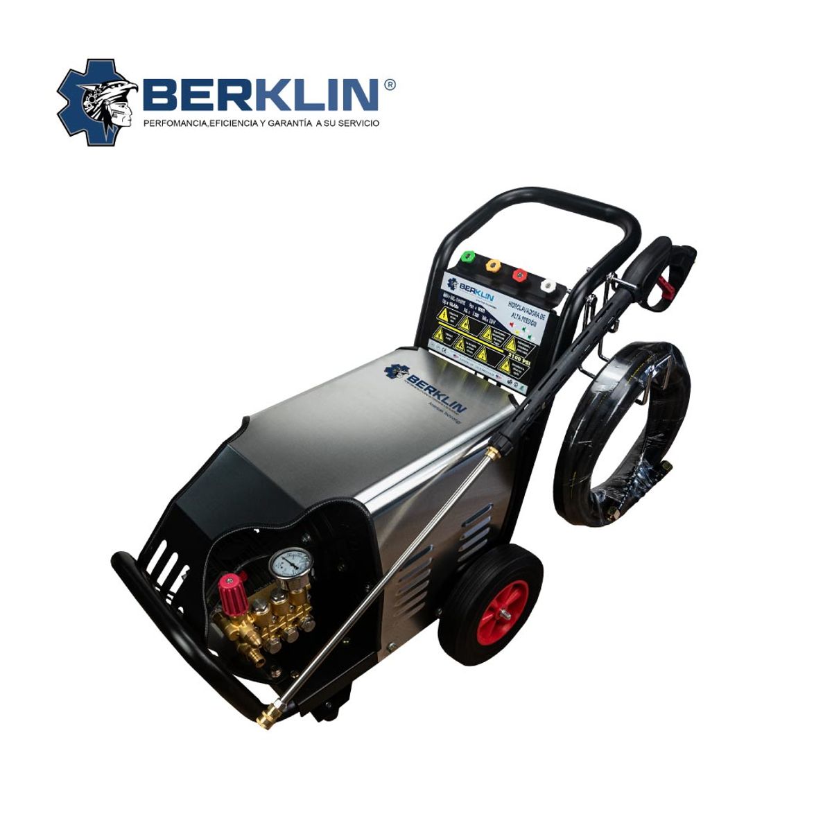 BERKLIN - HIDROLAVADORA DE ALTA PRESIÓN 3600PSI CON CUBIERTA ACERO 10HP - 380V