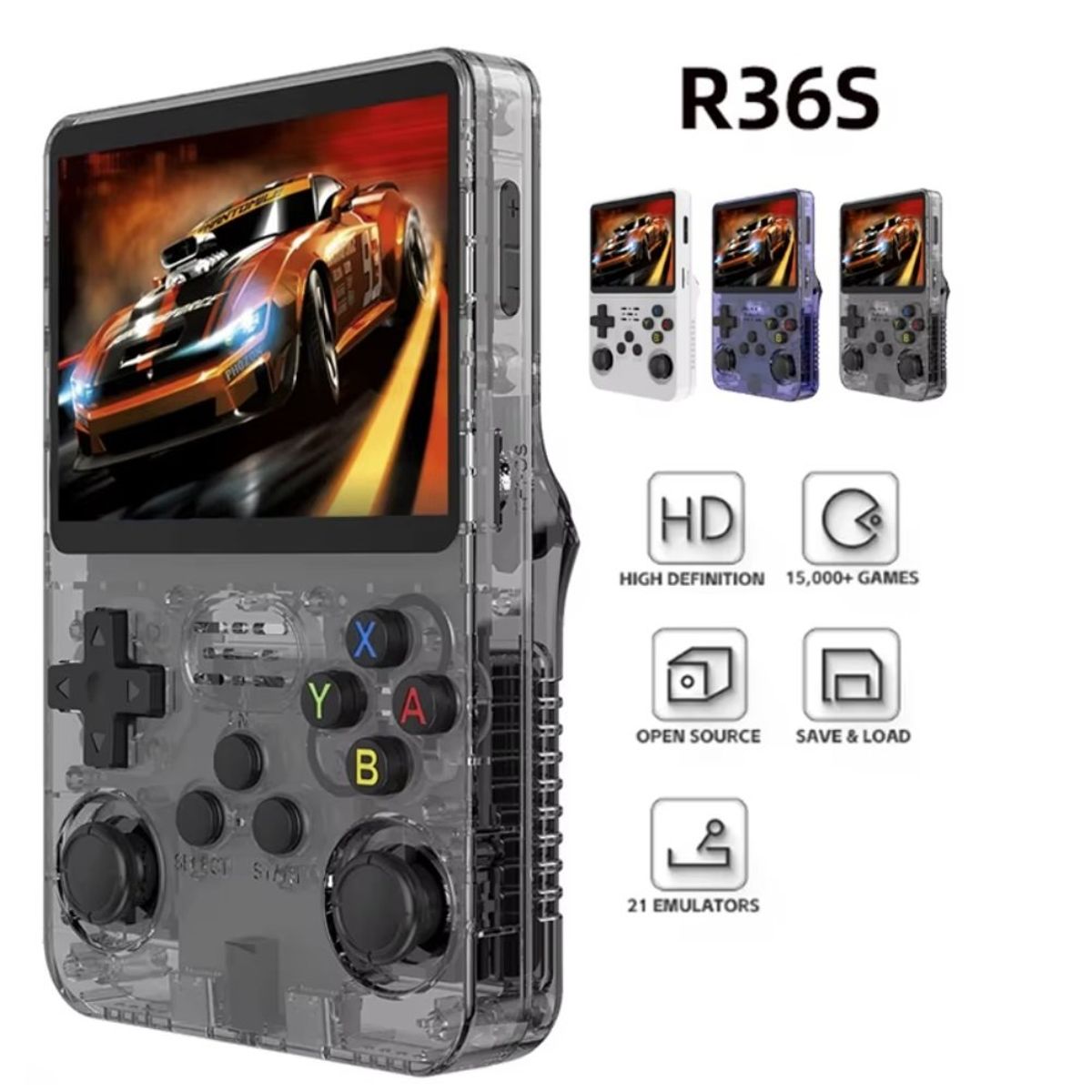 OEM - Consola de videojuegos portátil Retro R36S Linux IPS 3,5 pulg 128GB