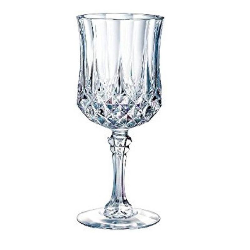 GENERICO - Set  de copas de 6 piezas Copa Vino labradas 196ml
