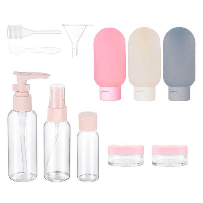 HYGGE - Juego de Botellas de Viaje para Tocador Rellenables