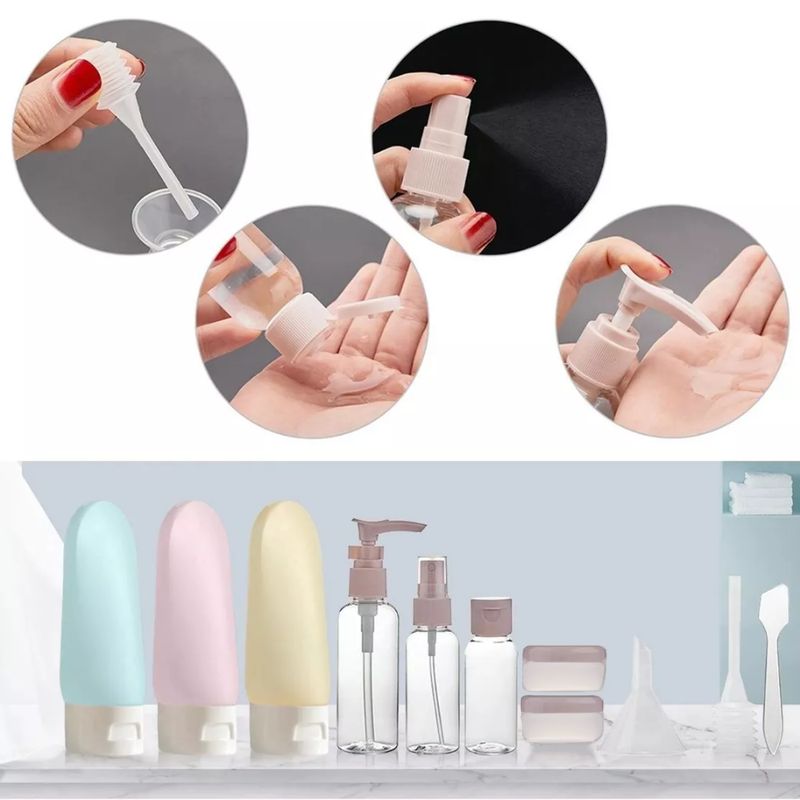 HYGGE - Set de 2 Juegos de Botellas de Viaje para Tocador Rellenable