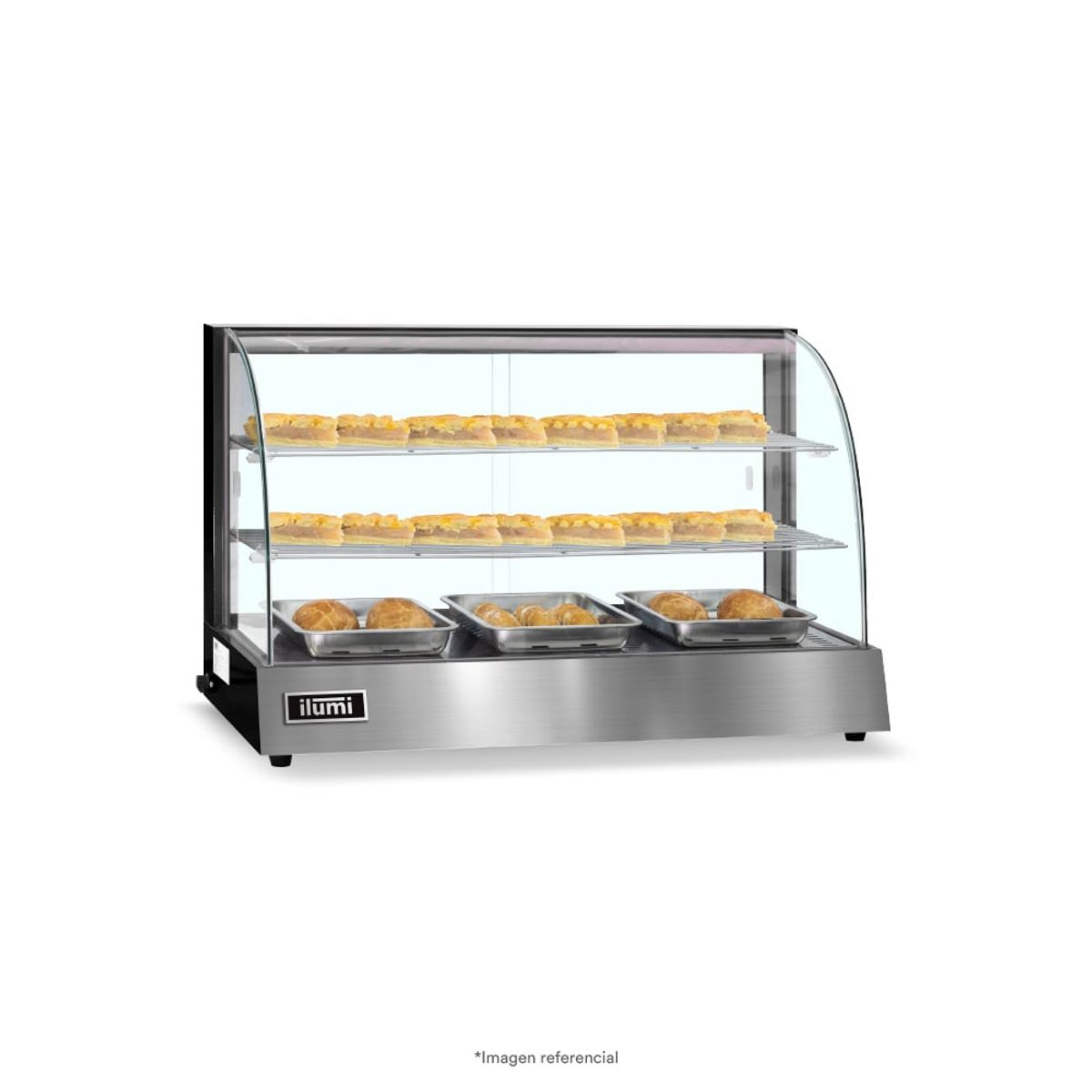 ILUMI - VITRINA CALIENTE ILUMI 3 BANDEJAS