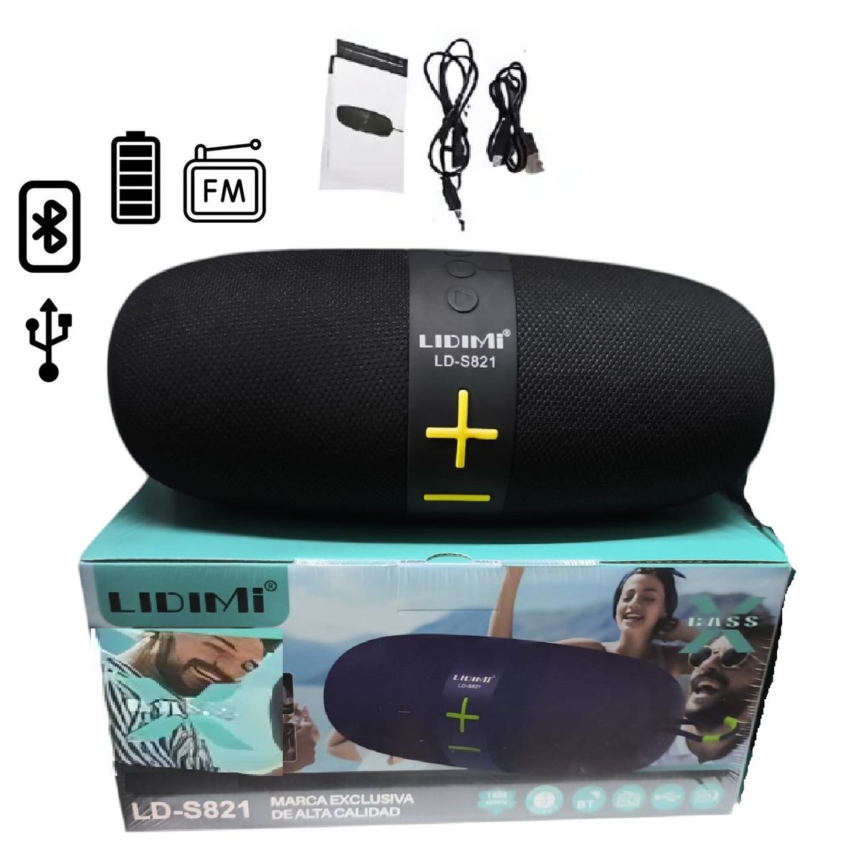 GENERICO - Nuevo Parlante Portatil LIDIMI LD-S821 20W-Verde