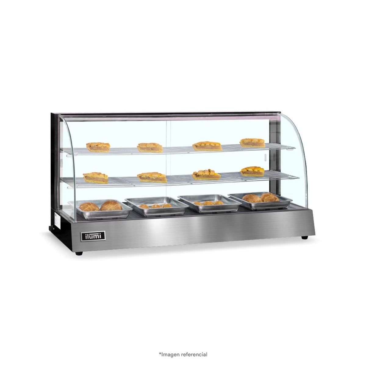 ILUMI - VITRINA CALIENTE ILUMI 4 BANDEJAS