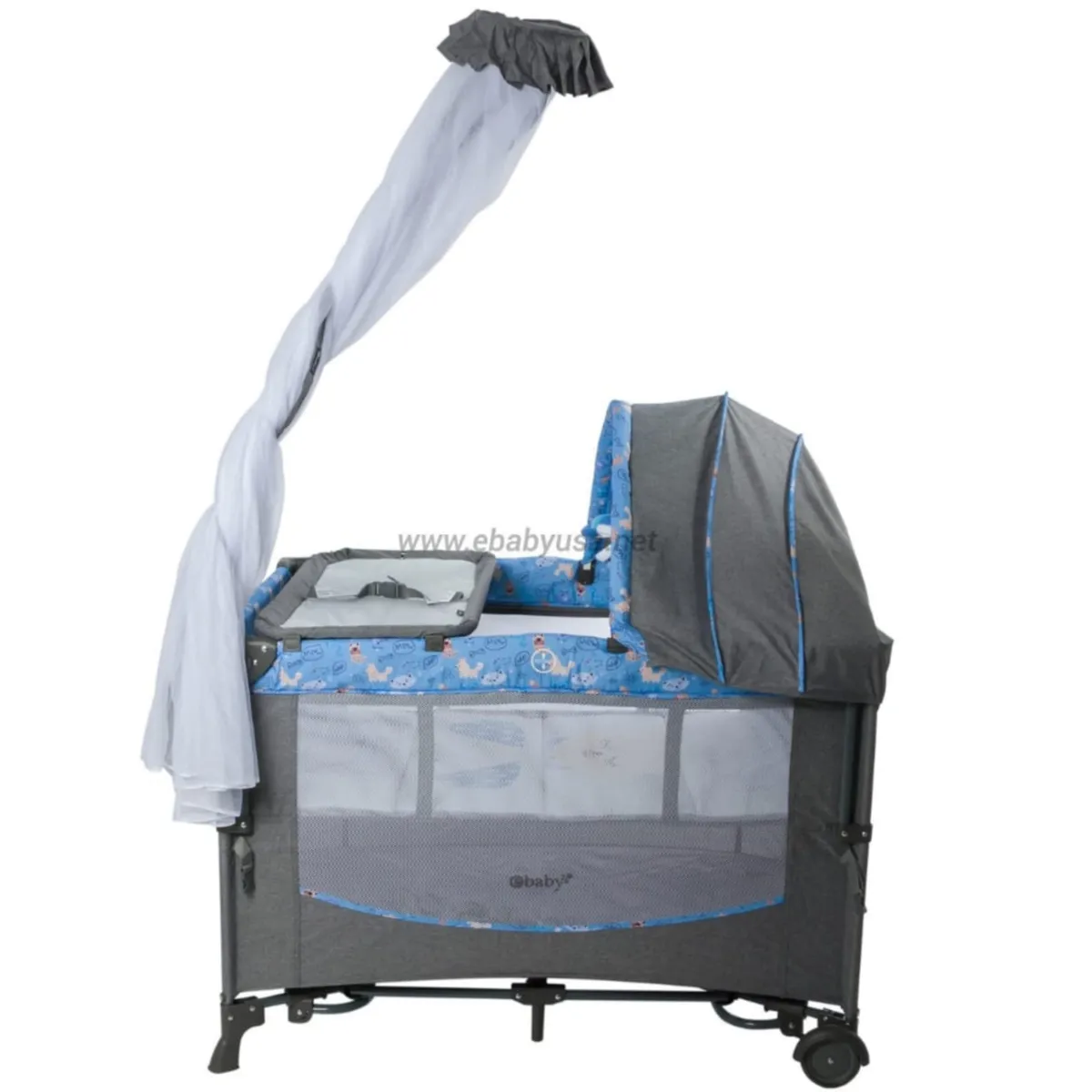 EBABY - Cuna Colecho Mecedora Dacora Celeste