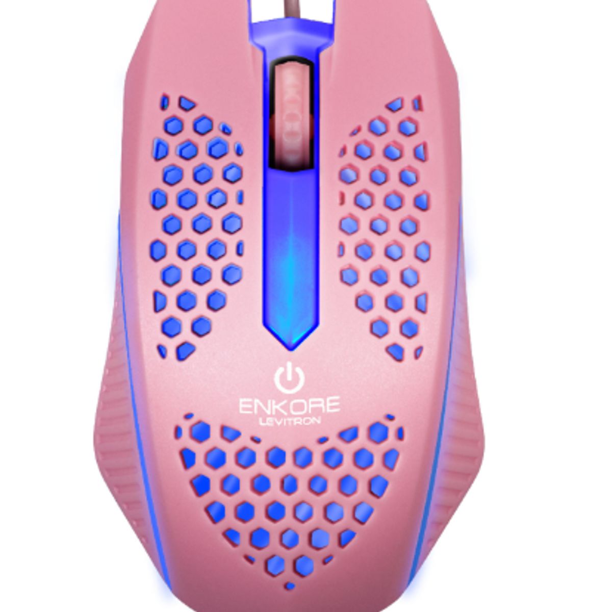 ENKORE - Mouse Gamer Alambrico LEVITRON EKM107 USB Rosado ENKORE