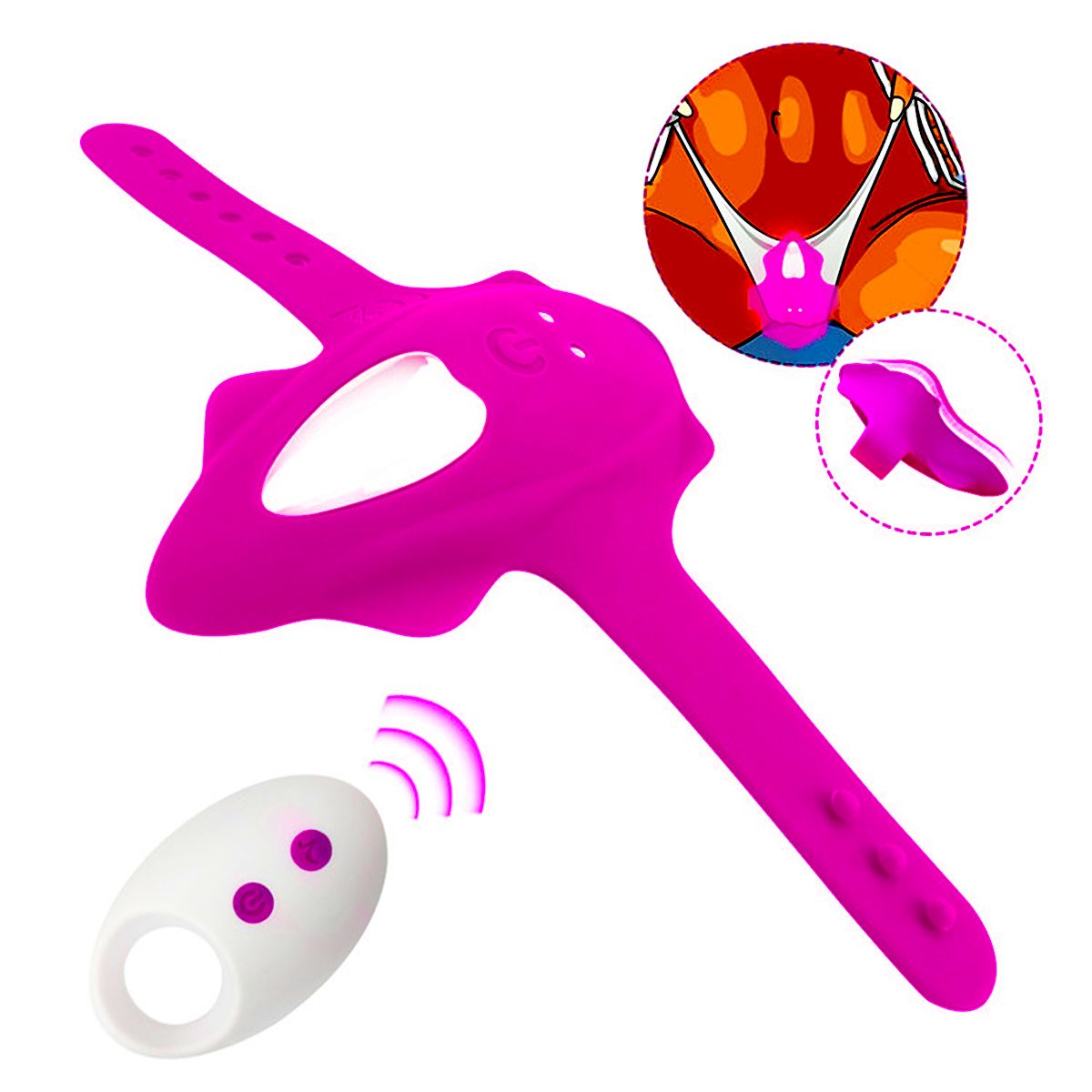 GENERICO - Vibrador Bragas Portatil 10 velocidades a Control remoto - Rosado