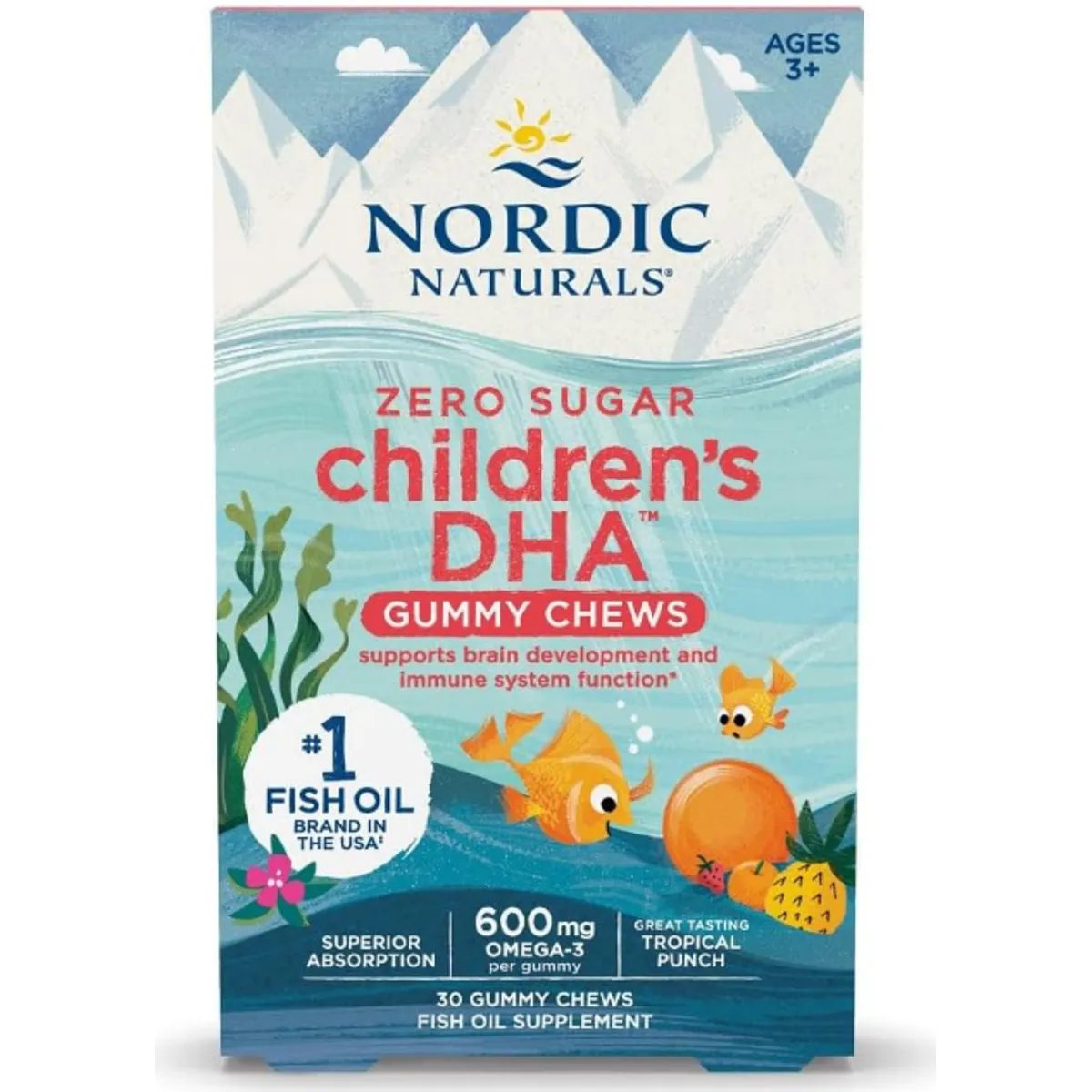 GENERICO - Nordic Naturals Zero Sugar -  30 Gomitas masticables de DHA para niño