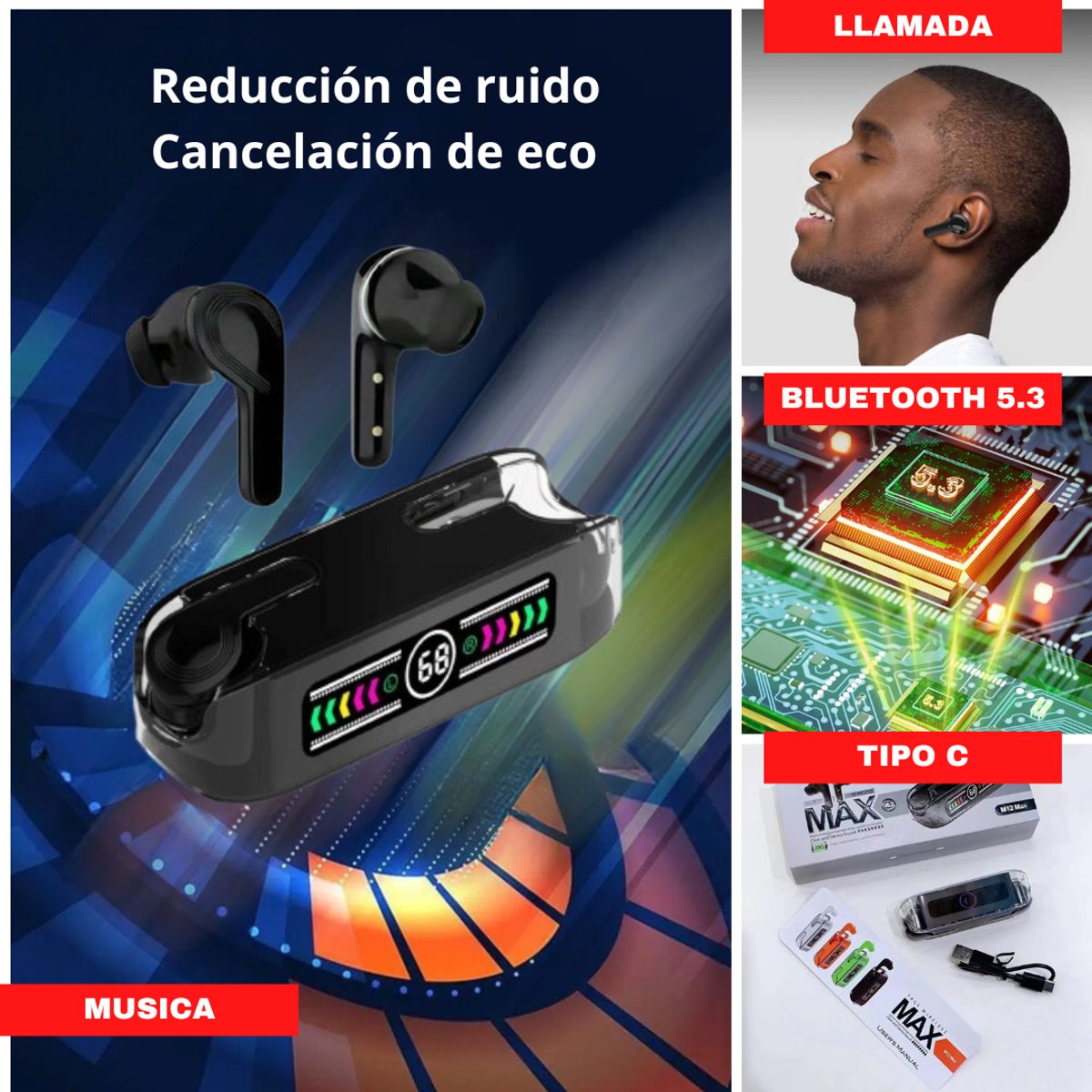 GENERICO - Audifono Inalambrico Bluetooth Ultra Max