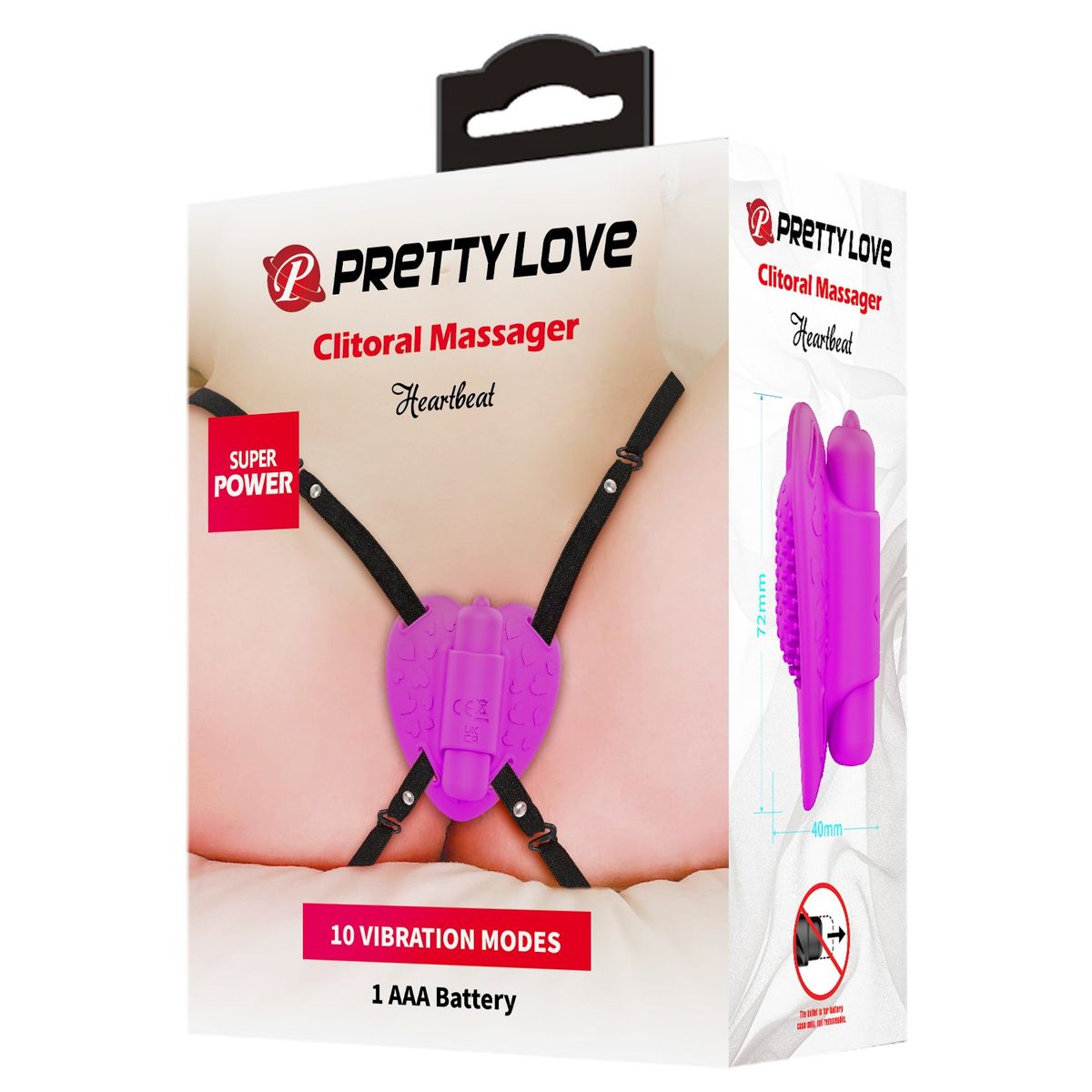 PRETTY LOVE - Vibrador Estimulador Femenino Heartbeat 10 modos Power Juguete Sexual