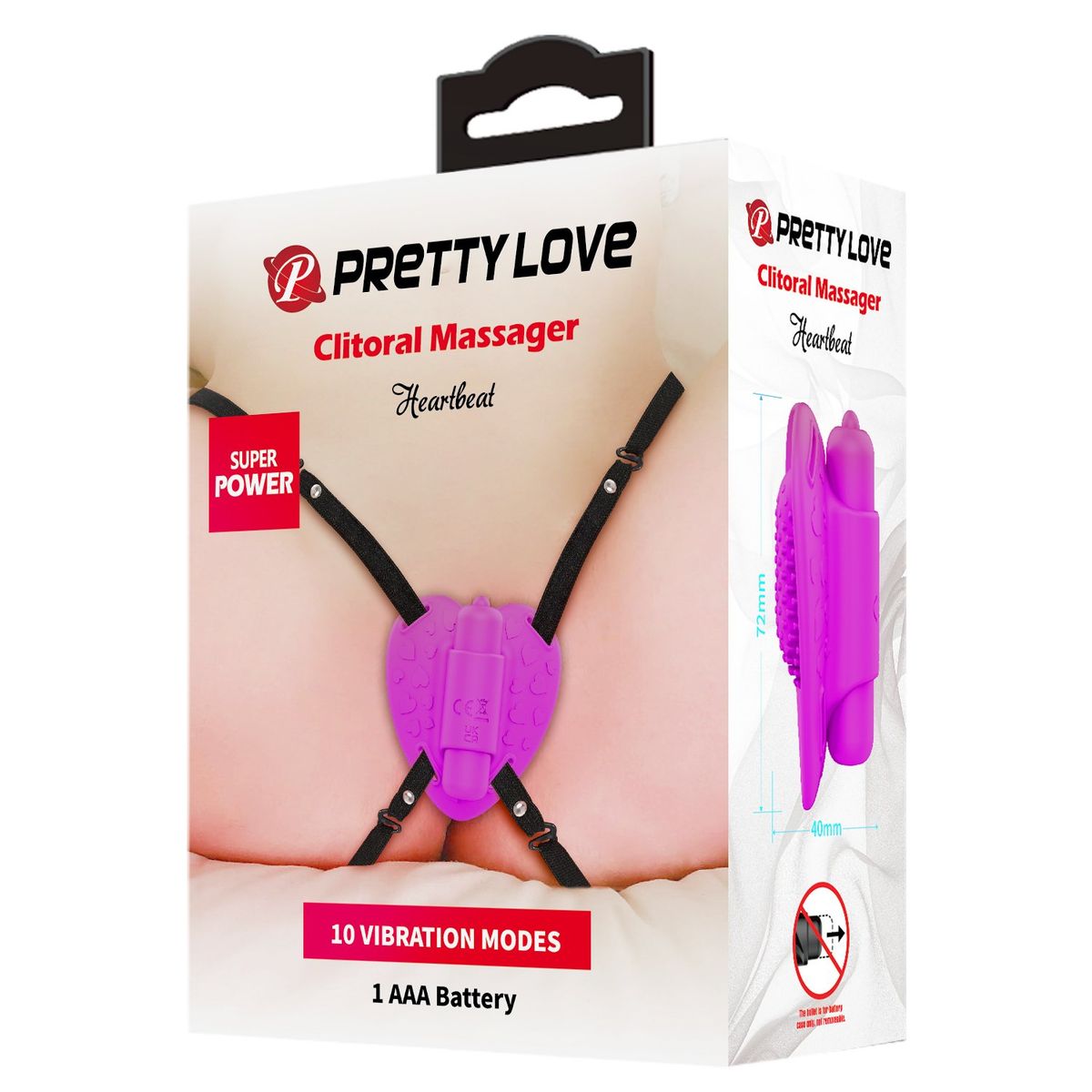 PRETTY LOVE - Vibrador Estimulador Femenino Heartbeat 10 modos Power Juguete Sexual