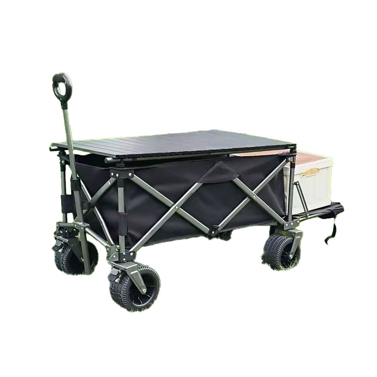 GENERICO - Carrito Mesa De Camping Playa Plegable Multiuso Negro