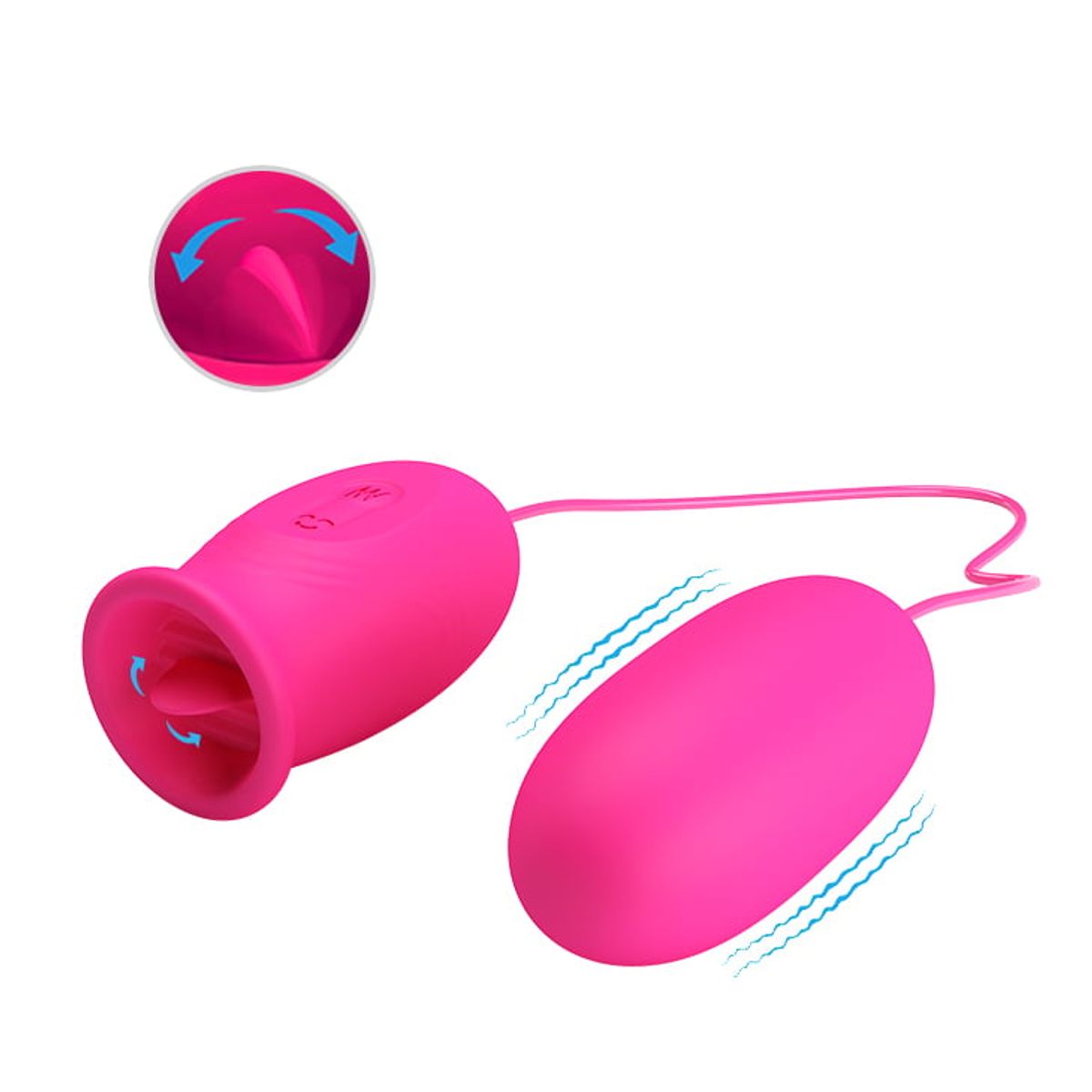 PRETTY LOVE - Vibrador Doble Estimulador Femenino Lengua Daisy Silicona Médica