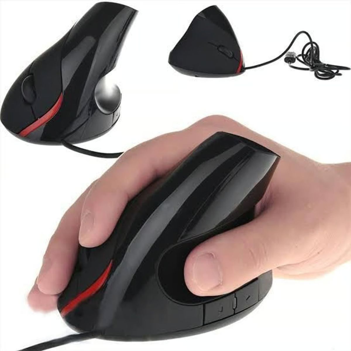 OEM - Mouse Vertical Plug and Play Optico Ergonomico con Cable USB